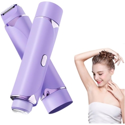 MYACUC Electric Shaver for Women, Dual Head Lady Shaver, Rechargeable Bikini Trimmer for Women, Body Hair Trimmer, Wet & Dry Use Hair Removal for Home