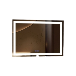WHIRLWELL Led Bathroom Mirror, 48 X 36 In, Wide Lights, Touch Button, Dimmable, Anti-Fog, Vertical/horizontal Mounted