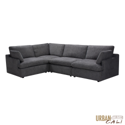 URBAN CALI Long Beach Medium Modular L-Shaped Sectional Sofa (Blue Grey)