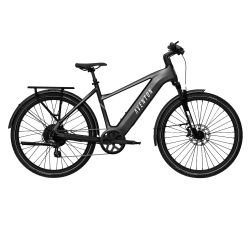 AVENTON Level.3 Step Over Commuter Ebike | Large Size | Matte | 864W Peak Power | 45Km/h Top Speed | 112Km Max Range In Black