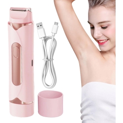 MYACUC Dual Head Electric Razor, Electric Women Shaver, Body Hair Trimmer for Women, Wet & Dry Use Hair Removal, Hair Trimmer for Face Armpits Legs Arms
