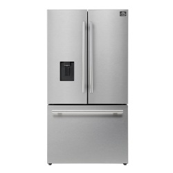 FORNO Aosta 36-Inch French Door Refrigerator, Stainless Steel, 22.4 Cu.ft, External Water Dispenser, Automatic Ice Maker, Energy Star Certified