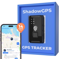 SHADOWGPS Tracker for Vehicles, Kids, Fleets & Tools – Real-Time Alerts \w Geofencing, Motion Alerts, 1 Yr History, Rechargeable Battery –