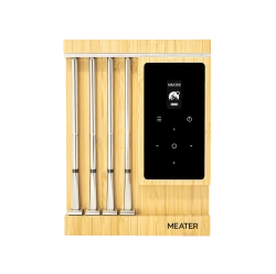 TRAEGER MEATER Meater Pro Xl Bluetooth & Wifi Wireless Smart Meat Thermometer - 4 Multi-Sensor Probes W/ Oled Display & Bamboo Charger