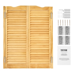 VEVOR 36"w X 42" H Double Saloon Doors, Arched Top Interior Swinging Cafe Doors, Premium Pine Wood, \w Hinges & Hardware Kit, for Hallway Kitchen