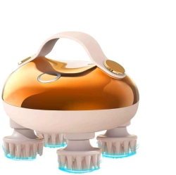 THE WAY Portable Head Spa Stress Relief Electric Scalp Hair Massager Wireless Scalp Head Massager, 5 In 1 Kneading 128 Massage Nodes, Waterproof Hair