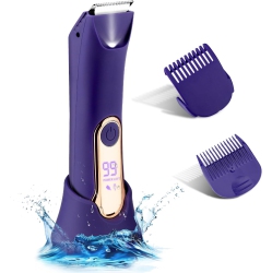 MYACUC Bikini Trimmer for Women, Wet & Dry Use Personal Pubic Hair Trimmer, Women Shaver for Underarm Leg Arm Body Hair Private Area, Waterproof