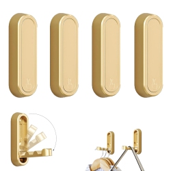 MYACUC 4 Pieces Folding Coat Hooks, Heavy Duty Foldable Wall Hooks for Bathroom, Bedroom, Wardrobe