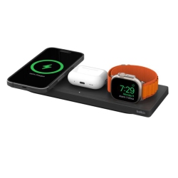 BELKIN Refurbished (Good) Boostcharge Pro 3-In-1 Wireless Charging Pad With Official Magsafe Charging 15W