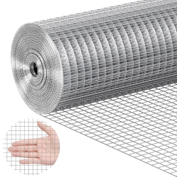 VEVOR 1/2 Inch Hardware Cloth, 24In X 25 Ft 19 Gauge, Hot Dipped Galvanized Wire Mesh Roll, Chicken Wire Fencing, Wire Mesh for Rabbit Cages