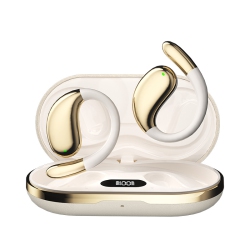 THE WAY New Bluetooth Headphones, High-Quality Ear-Hook Wireless Sports Headphones, Waterproof Sports Training, Stereo Bass Earbuds - In White