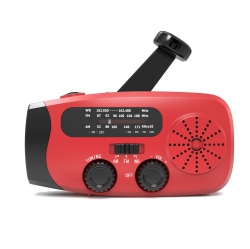 THE WAY Emergency Radio, Multifunctional Hand-Crank Radio, Outdoor Portable Solar Radio, Weather Radio Solar Flashlight