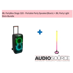 JBL Partybox Stage 320 - Portable Party Speaker(Black) + Party Light Stick-Bundle