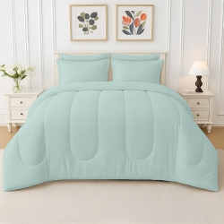 BEDDORA 7-Piece Bed In A Bag – Includes Comforter, 2 Shams, Flat Sheet, Fitted Sheet & 2 Pillowcases – Ultra-Soft, All-Season Bedding