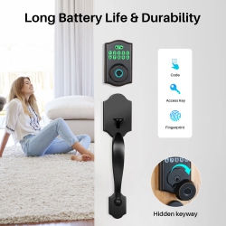 THE WAY Smart Door Lock, Fingerprint Lock, Password Lock, Hidden Key Lock, American Lock, Smart Latch Lock, Door Handle Lock