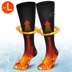 MYACUC Heated Socks Electric Rechargeable Battery for Hunting Fishing Camping Hiking Motorcyle Ski Skating Warm Foot Warmer(Size L)