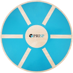 PRISP Wooden Wobble Balance Board - Round Stability Trainer for Standing Desk, Core Exercises, Ankle Training, Home Gym And Fitness; Wood Balancing