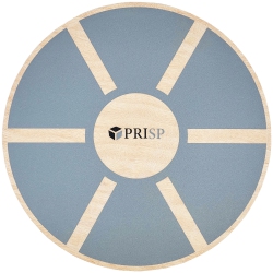 PRISP Wooden Wobble Balance Board - Round Stability Trainer for Standing Desk, Core Exercises, Ankle Training, Home Gym And Fitness; Wood Balancing