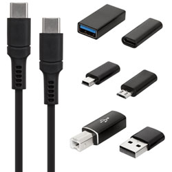 Helix 1.8m (6 ft.) 60W USB Cable with Universal Adapter Kit (ETHCKIT)