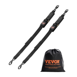 VEVOR 2 In X 4 Ft Retractable Ratchet Tie Down Straps \w Security Lock S Hooks, 2 Pack Heavy Duty Ratchet Tie Down Straps \w 1500 Lbs Break