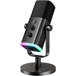 FIFINE Refurbished (Excellent) - Dynamic Studio Xlr/USB Microphone, Gaming Streaming RGB Microphone for PC/mac/ps5 - Ampligame Am8 In Black