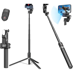 AOCHUAN M2 Pro Gimbal Stabilizer Handheld Portable Phone Tripod for Iphone & Android With Face Tracking - In Black