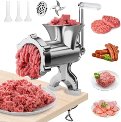 MYACUC Manual Meat Grinder With Sausage Stuffer, Desktop Hand Crank Sausage Maker for Homemade Burgers And Patties