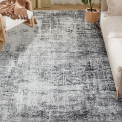 HOMCOM Area Rug for Living Room 6X9, Modern Abstract Machine Washable Rug, Non-Slip Carpet for Bedroom, Dining Room, Office In Grey