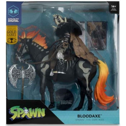 SPAWN The Dark Ages 7 Inch Scale Action Figure 2-Pack Exclusive - Bloodaxe With Horse Label In Gold