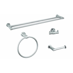 ANCONA Moderna Series Stainless Steel 4-Piece Bathroom Accessory Kit In Brushed Finish