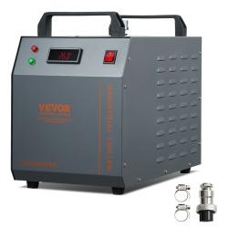VEVOR Cw-3000(Pro) Industrial Water Chiller, 150W Air-Cooled Industrial Water Cooler Cooling System \w 12L Water Tank Capacity 18 L/min Max Flow
