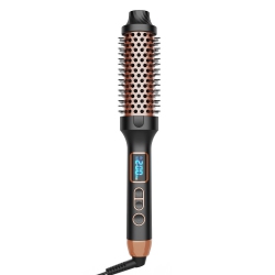 MYACUC Infrared Thermal Brush for Blowout Look, 1.5 Inch Ionic Thermal Round Brush for Natural Curls, 38MM Ceramic Curling Iron, Electric Curling Brush