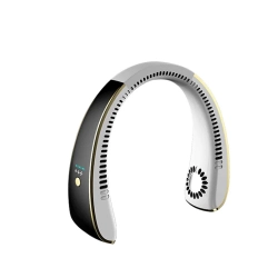 THE WAY 2025 New USB Neck Fan, Sports Outdoor Mini Rechargeable Fan Mini Neck Fan, Voice Intelligent Neck Fan - In Pink