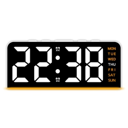 THE WAY Led Large Character Digital Clock, Atmosphere Light Date Desk Clock, Multi-Function Digital Alarm Clock \w Backlight Temperature - Gh8033