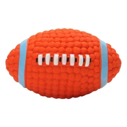 GREEN SCENIC Squeaky Dog Chew Toy for Interactive Training, Fetch And Play Football - (Large, Diameter: 14 Cm) In Orange