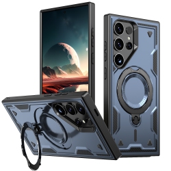 XCRS Defender Case Magsafe Cover, Magnetic Metal Kickstand Ring Holder Shockproof Case for Samsung Galaxy S25 Ultra (2025)