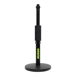 SHURE Desktop Microphone Stand \w 6” Round Base, Mic Stand For, Rode, Sennheiser, Audio Technica, Tascam, Logitech, Saramonic, Maono, Warm Audio