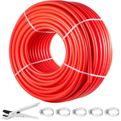 VEVOR 1 Inch X 500 Ft Pex Pipe, Pex Tubing, Non Oxygen Barrier Pex-B Pipe, Flexible Pex Water Line for Rv Sewer Hose, Plumbing, Radiant Heating