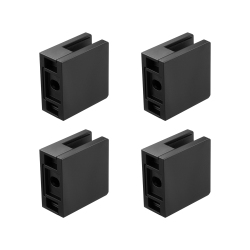 VEVOR 40 PCs Glass Clamp, Square Glass Railing Bracket for 0.31 "-0.47 " Tempered Glass, 304 Stainless Steel Glass Mounting Clamp, Glass Shelf