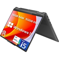 LENOVO - Yoga 7I 2-In-1 14" 2.2K Touchscreen Laptop, Intel I5-1335U, 512GB SSD, 16GB Ram, Intel Iris Xe, Backlit Keyboard, Fingerprint Reader, Fhd