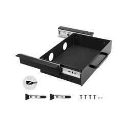 VEVOR 13" Wide Under Desk Drawer Slide Out, 15X9X3 In，under Desk Mounted Pull-Out Drawer Attachment, Hidden Desktop Storage Organizer, Under Table