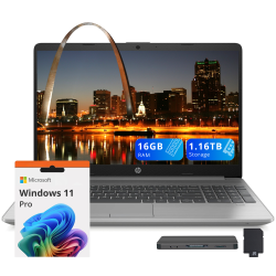 HP 250 G9 15.6" Fhd Display Business Laptop, Intel Celeron N4500, 1.16Tb Storage(1Tb SSD + 160GB Docking Station Set), 16GB Ram, Intel Uhd Graphics