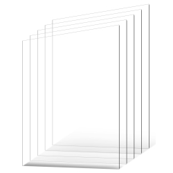 VEVOR 5-Pack Pet/plexiglass Sheets, 24 X 36 Inch 0.04 Inch Thick Transparent Flexible Plastic Panels for Craft, Replacement Picture Frame Glass, Diy