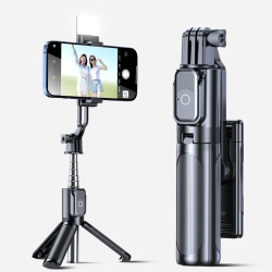 THE WAY Wireless Remote Control Handheld Mini Selfie Stick, Bluetooth Fill Light Travel Portable Mobile Phone Stand Photography Artifact Floor Tripod