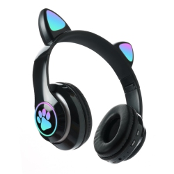 THE WAY Kids Noise Cancelling Bluetooth Headphones \w Led Cat Ears, Foldable Bluetooth Headphones And Microphone for Kids, School, Ipad/tablet/pc Use
