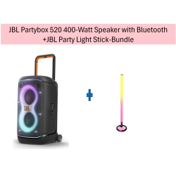 JBL Partybox 520 400-Watt Speaker With Bluetooth + Party Light Stick-Bundle