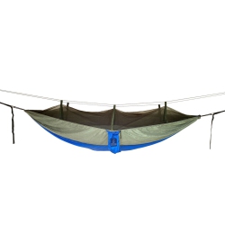 HIDDEN WILD Travel Hammock With Bug Net - 9.75' - In Blue