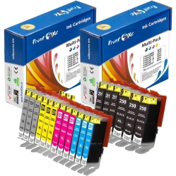PRINTOXE Pgi-250Xl Cli-251Xl With 18 Ink Cartridge Compatible for Canon Pixma Pgi 250 & Cli for Mg / Ip / Mx Printer Series In Grey