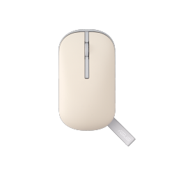 ASUS Marshmallow Mouse Md100 (Compact / Durable / Low-Noise / Long Battery Life / Built-In Antimicrobial Protection / Beige)