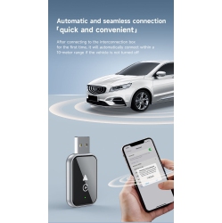 THE WAY Wireless Carplay Adapter for Iphone, Convert Wired Apple Carplay Adapter to Wireless Carplay Adapter, Mini Size, Stable Control And No Lag